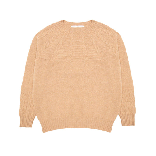 Harley Women's Lambswool Twist Yoke Jumper in Sandstorm
