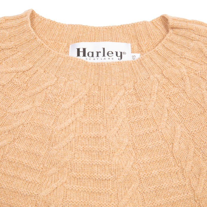 Harley Women's Lambswool Twist Yoke Jumper in Sandstorm
