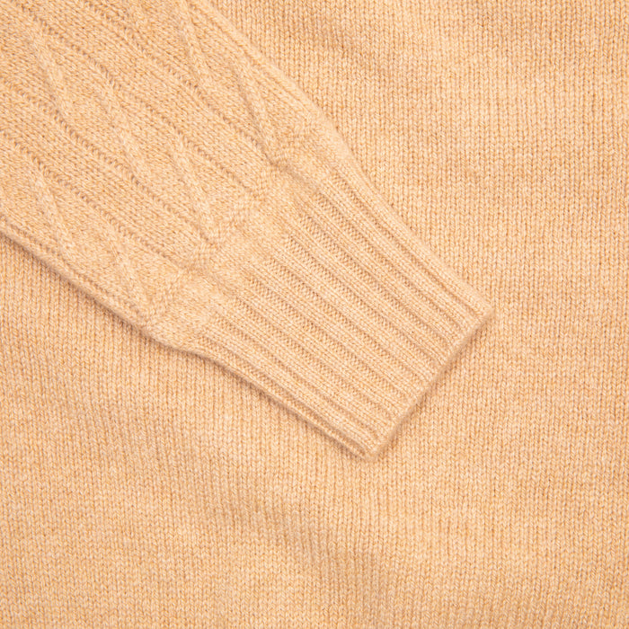 Harley Women's Lambswool Twist Yoke Jumper in Sandstorm