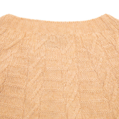 Harley Women's Lambswool Twist Yoke Jumper in Sandstorm