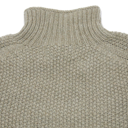 Harley Women's Moss Stitch High Neck Jumper in Greensand