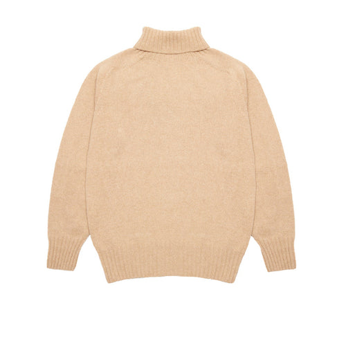 Harley Women's Superfine Lambswool Roll Neck Jumper in Sandstorm