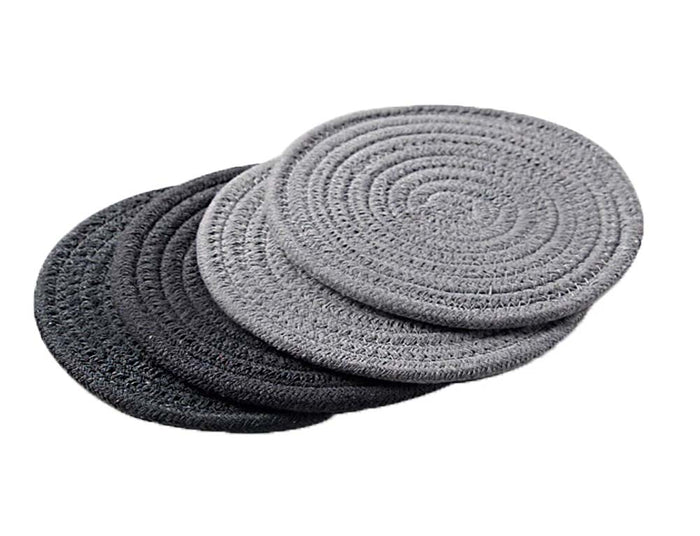 Insulation Mat Meal Mat Bowl Mat Anti-hot Pad Tableware Mat Braided 4 pieces(C)