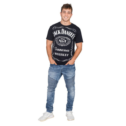 Jack Daniel's Whiskey Old No. 7 Tennessee Label  T-shirt
