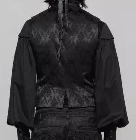 model showing back of vest