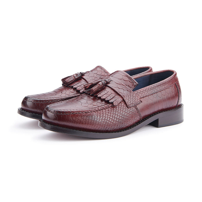 Kempton Shoe - Croc Oxblood