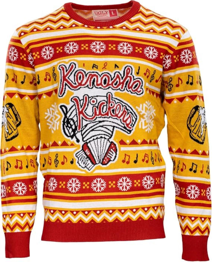 Kenosha Kickers 1990s Movie Polka Band Adult Unisex Ugly Christmas Sweater - TVStoreOnline