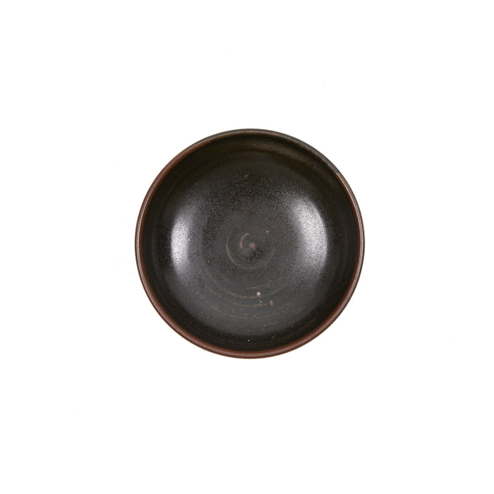 Keramische Werkstatt Margaretenhöhe Hand Thrown Stoneware Dessert Bowl in Black