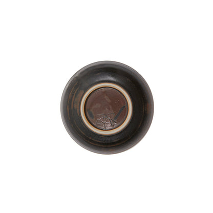 Keramische Werkstatt Margaretenhöhe Hand Thrown Stoneware Dessert Bowl in Black