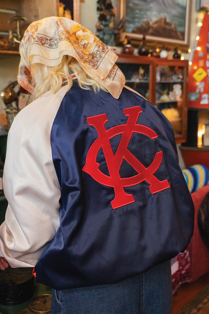 [ Kevin Morby x Kansas City Monarchs ] Satin Jacket - Official League