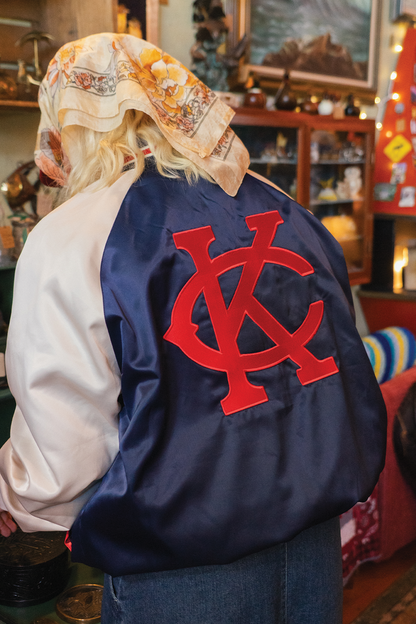 [ Kevin Morby x Kansas City Monarchs ] Satin Jacket - Official League
