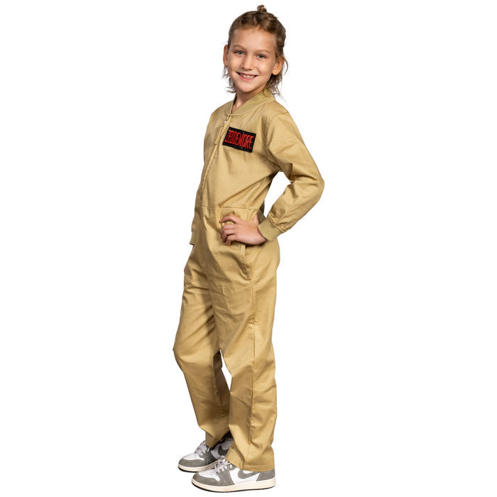 Kids Youth Ghostbusters Changeable Name Patches Halloween Cosplay Costume Jumpsuit - TVStoreOnline