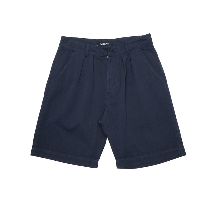 Labo.Art Men's Mani Pisa Cotton Linen Shorts in Atlantic