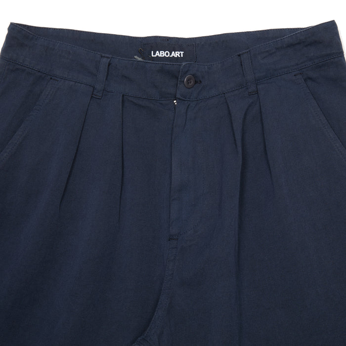 Labo.Art Men's Mani Pisa Cotton Linen Shorts in Atlantic