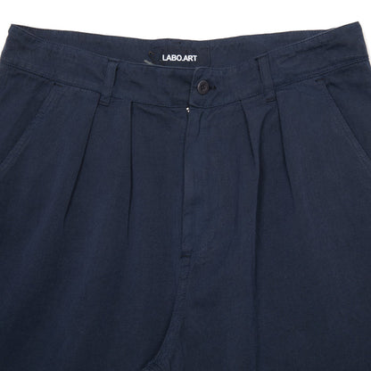 Labo.Art Men's Mani Pisa Cotton Linen Shorts in Atlantic