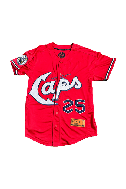 [ lake county captains ] 2025 red alternate jersey - Official League