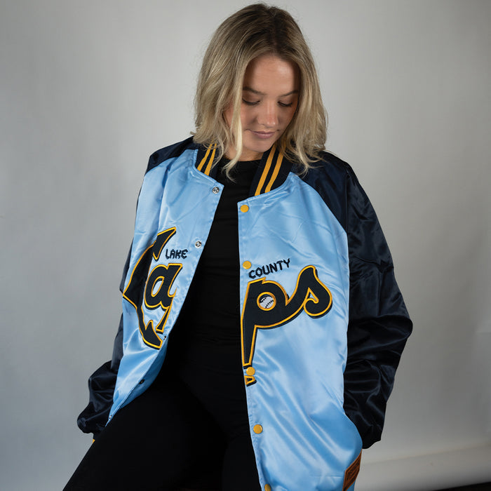 [ lake county captains ] powder blue satin - Official League