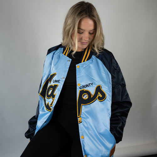 [ lake county captains ] powder blue satin - Official League