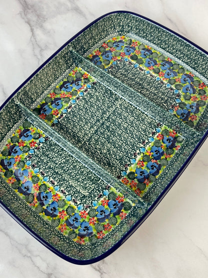 Large Three Part Unikat Divided Dish - Shape 394 - Pattern U4841