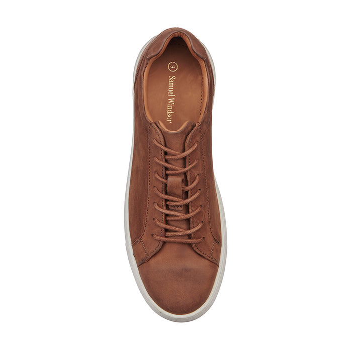 Leather Trainer - Brushed Havana