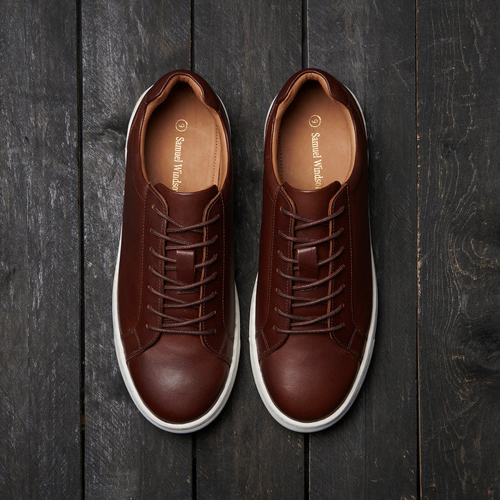 Leather Trainer - Dark Brown