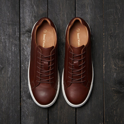 Leather Trainer - Dark Brown