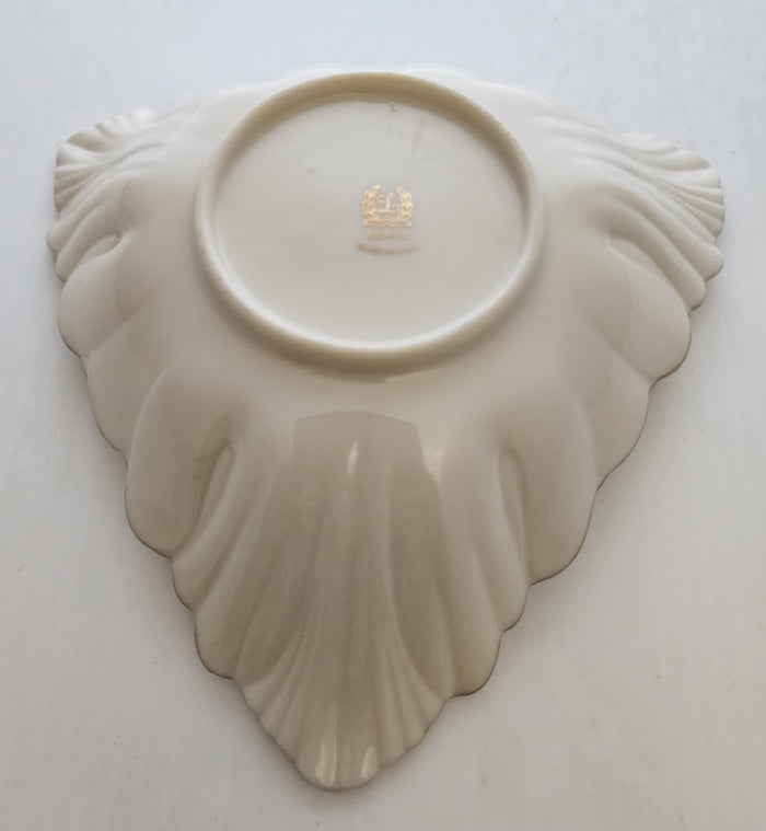 lenox triangle dish Made in usa Gold mark