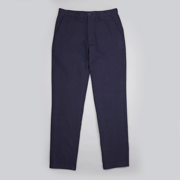 Linen Rich Trousers - Navy