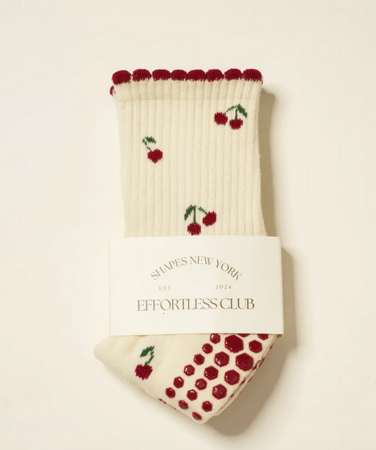 Little Cherry Petal Grip Sock