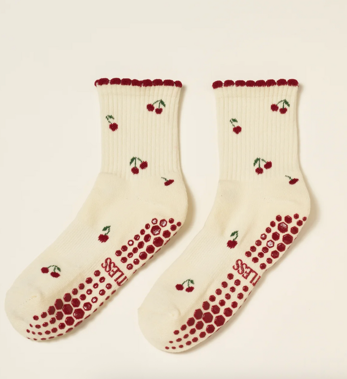 Little Cherry Petal Grip Sock