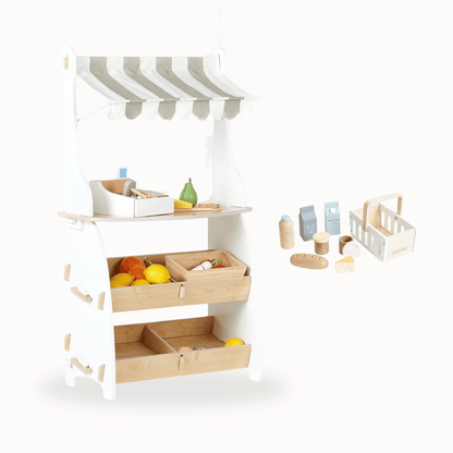 Little Grocer Bundle with Grocer Stand and Grocer Basket