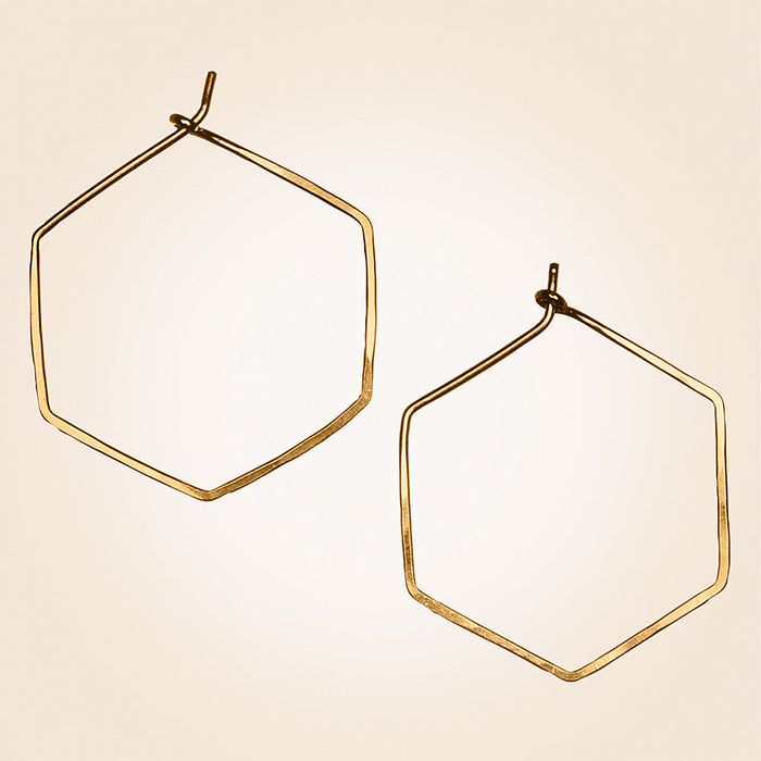 Lotus Jewelry Studio Hexagon Hoop Earrings