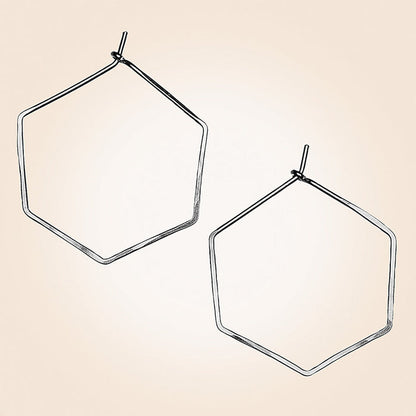 Lotus Jewelry Studio Hexagon Hoop Earrings