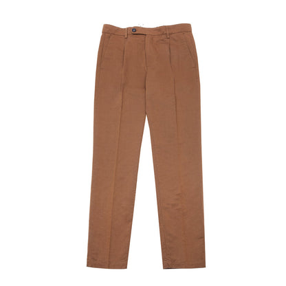 Massimo Alba Ionio2 Cotton Trousers in Wood