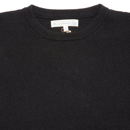 Merz b Schwanen Cashmere/Wool/Silk Pullover in Deep Black