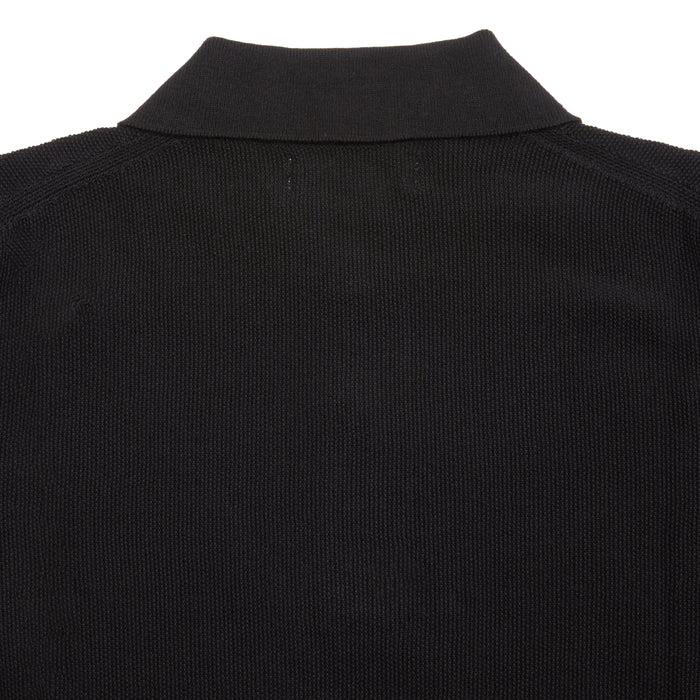 Merz b Schwanen Knitted Polo in Deep Black