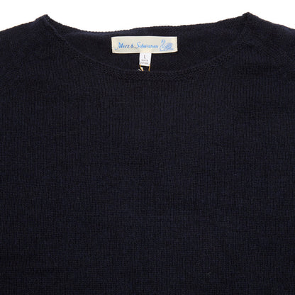 Merz b Schwanen Women's Cashmere Pullover in Dark Navy