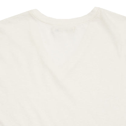 Merz b Schwanen Women's Cotton/Linen V-neck T-shirt in White
