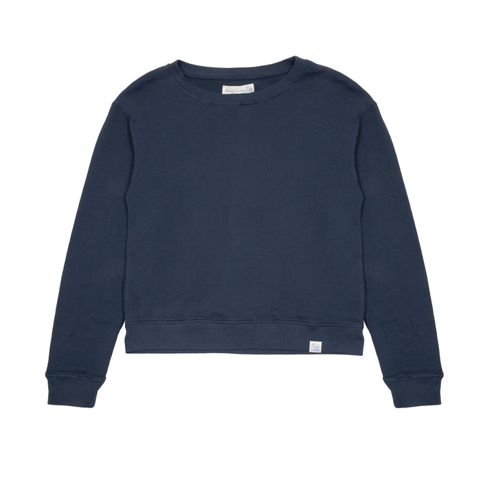 Merz b Schwanen Women's Cropped Sweatshirt in Denim Blue