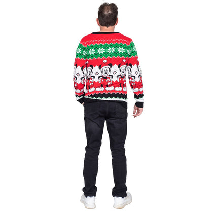 Mickey Mouse Santa Hat Cardigan Ugly Christmas Sweater