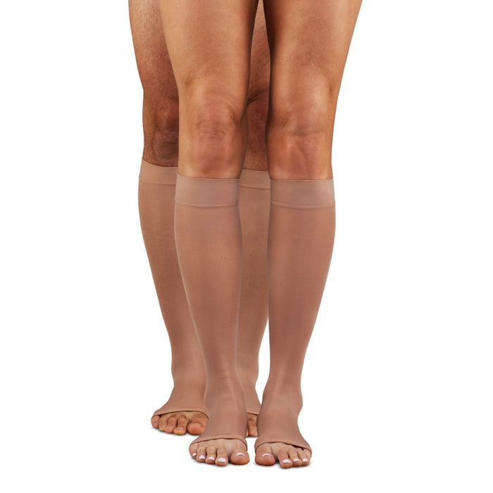Microfiber Medical Below Knee Stockings Open Toe