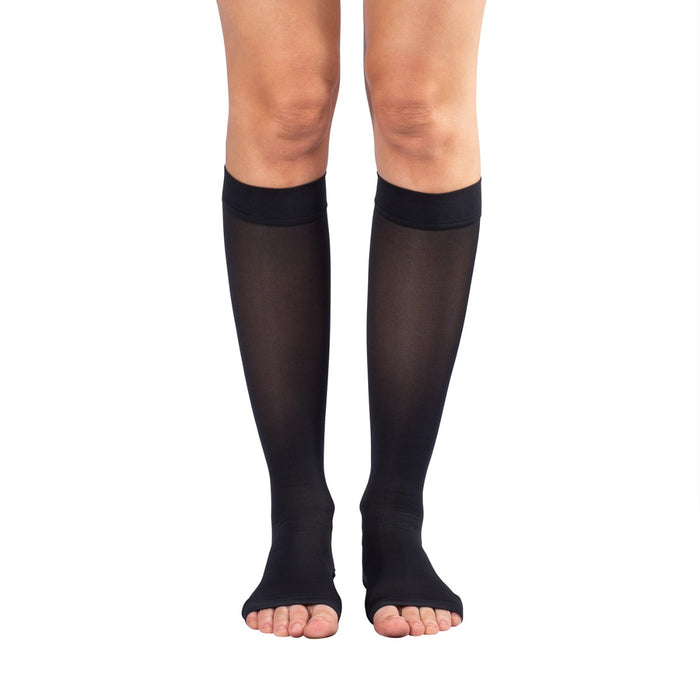Microfiber Medical Below Knee Stockings Open Toe