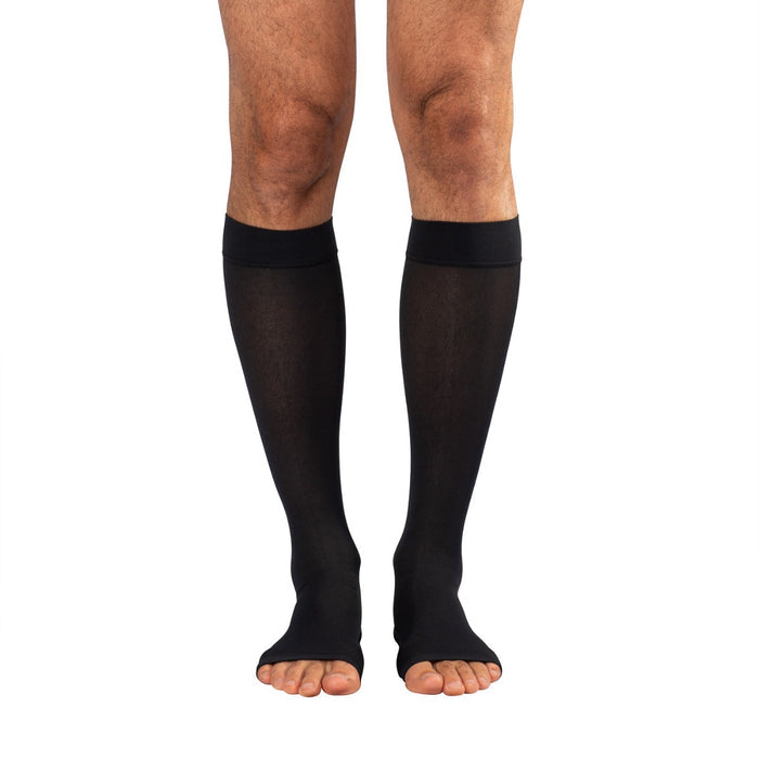 Microfiber Medical Below Knee Stockings Open Toe