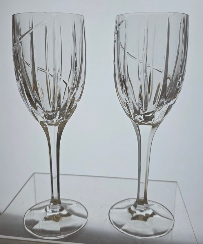 Mikasa Uptown glass goblet stemware pair