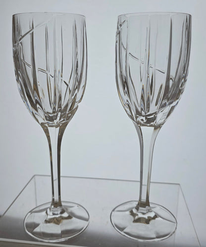 Mikasa Uptown glass goblet stemware pair