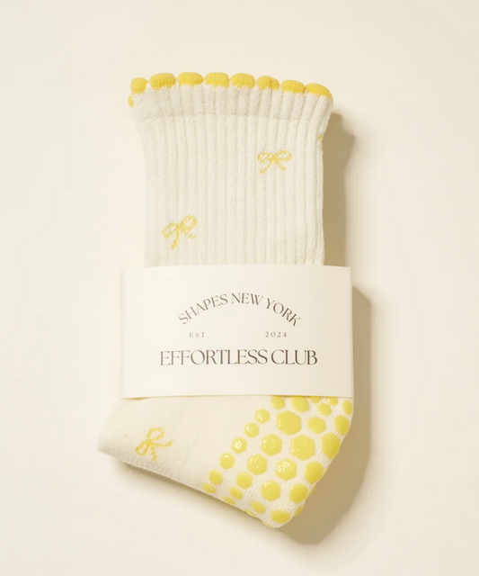Mini Bow Petal Grip Sock