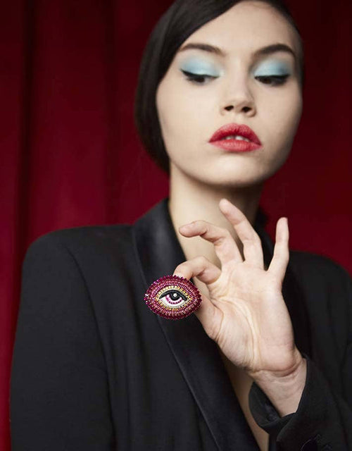 Mini broche Hollywood rose