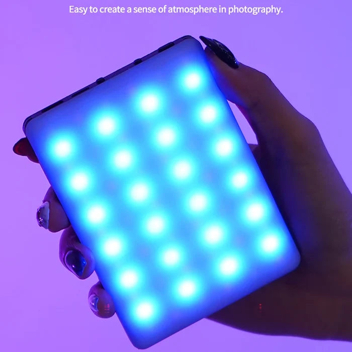 Mini RGB LED Fill Light Clip – Compact Lighting for Vlogs, Selfies & Videos