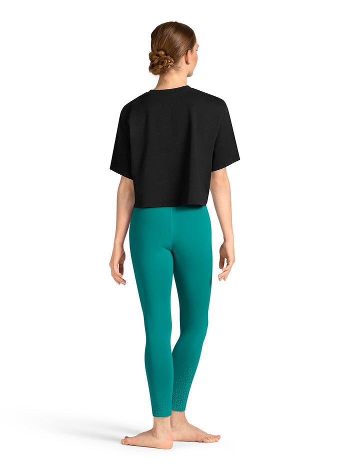 Mirella 'Dance' Crop Tee, Black M30009L