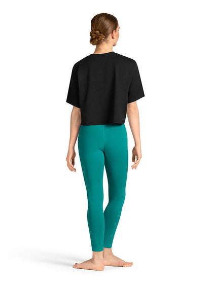 Mirella 'Dance' Crop Tee, Black M30009L